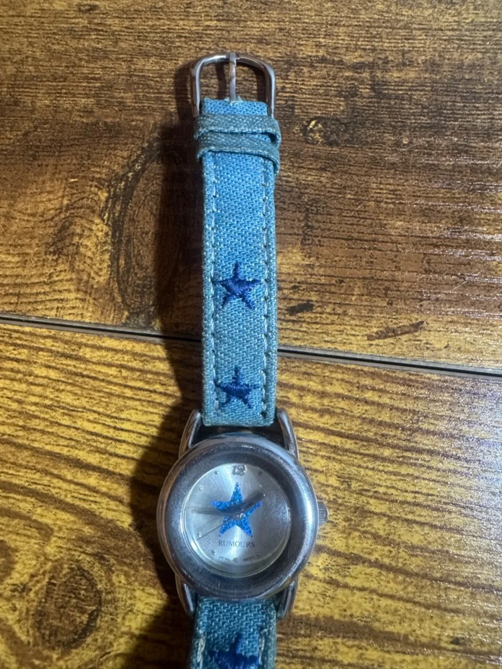 Rumours Denim Star Watch Blue Dial Japan Movt Quartz Y2K Embroidered Strap‎